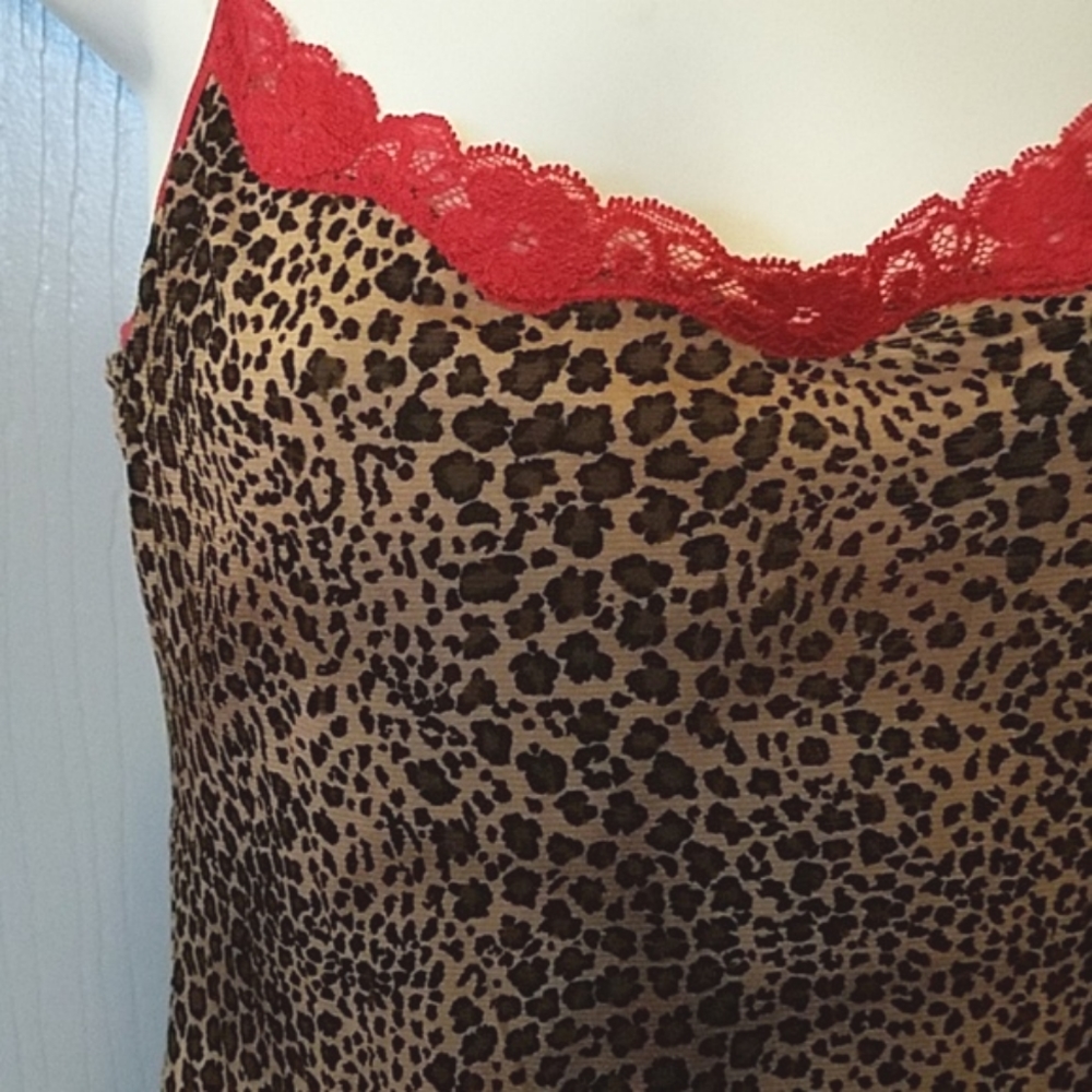 NEW Maidenform brand SHEER animal print cami size XL